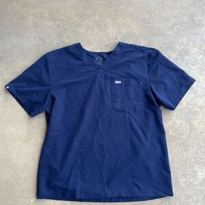 FIGS Women’s Catarina Three-Pocket Scrub Top Navy Blue Size 2XL